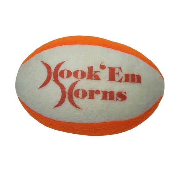 University of Texas Longhorns Felt Football Vintage Hook 'Em Horns - Picture 1 of 9